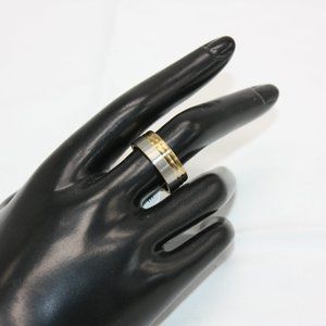 Gold/Silver Stainless Steel Ring sz 9